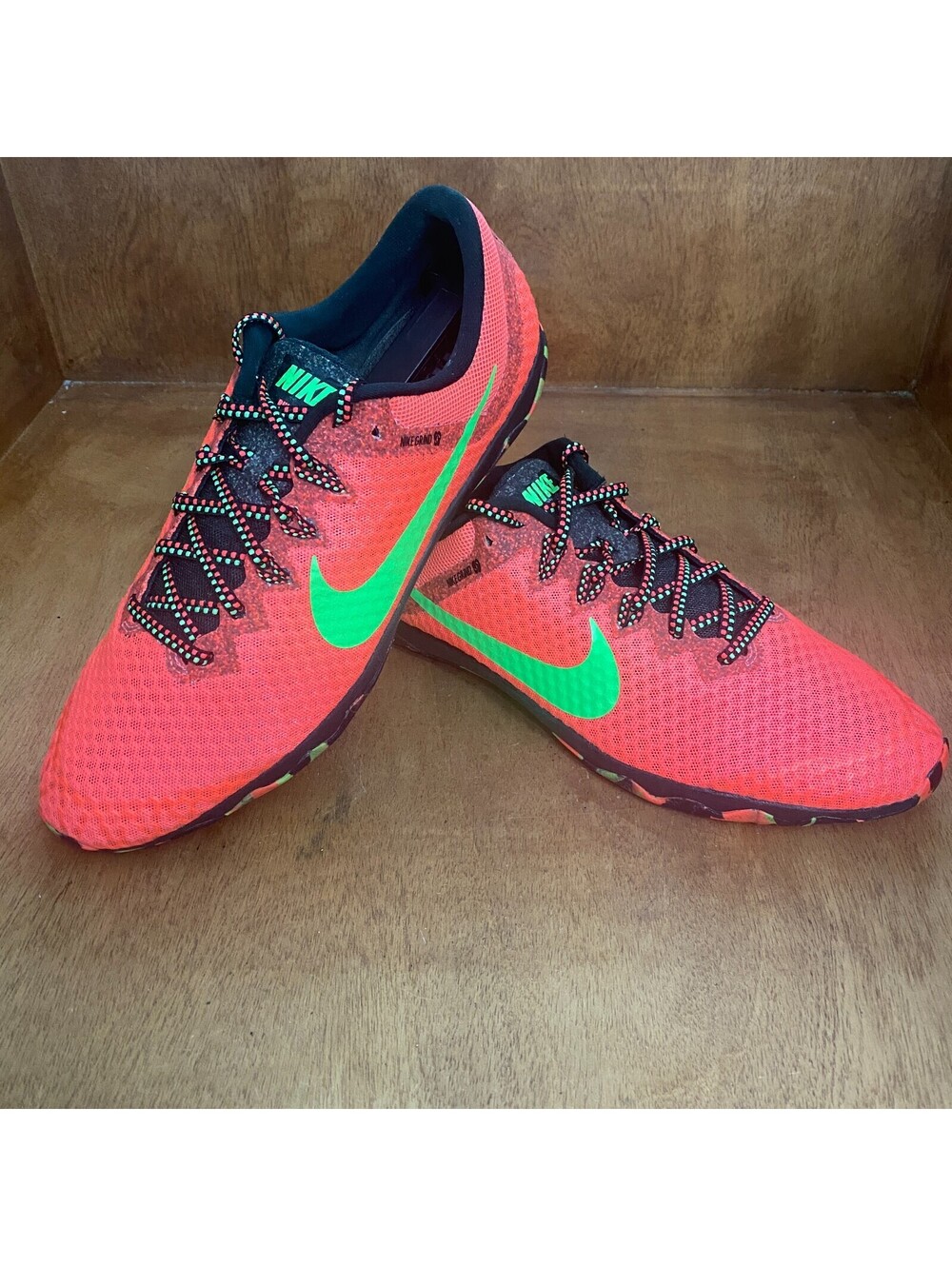 Nike Zoom Rival XC Running Shoes‎ Womens 11 Lava Neon Lime Track Race 749351-830
